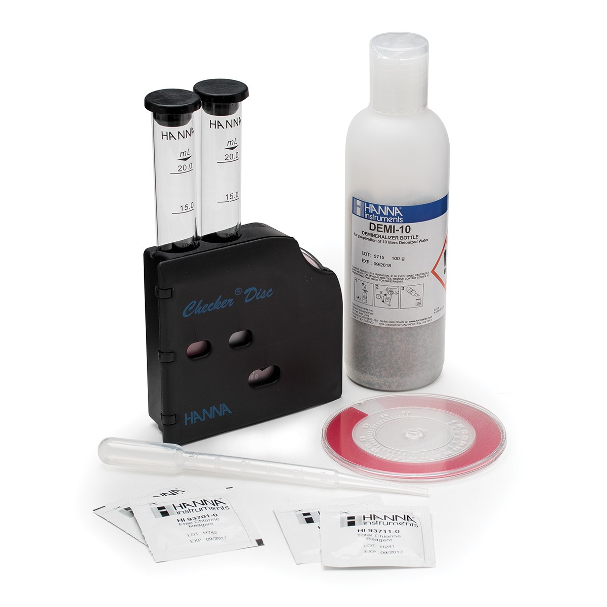 HI38020 Free and Total Chlorine Low, Medium and High Range Test Kit ...